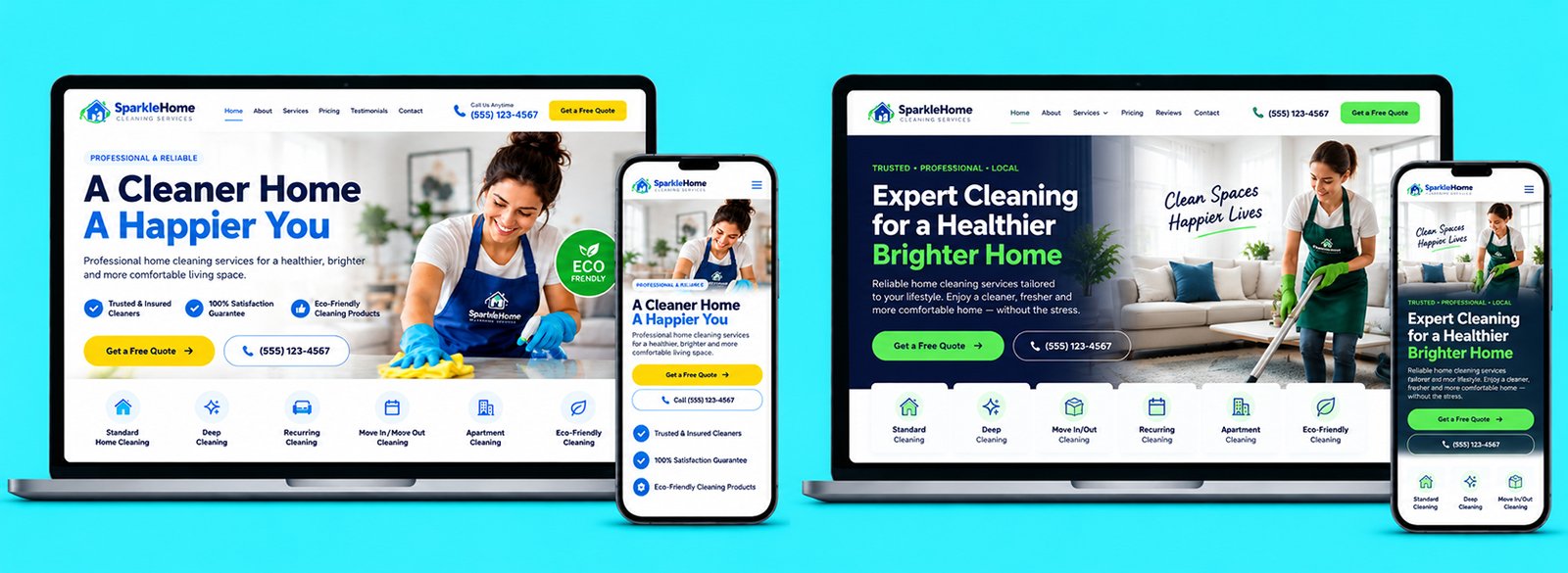 Home Cleaning Website Design