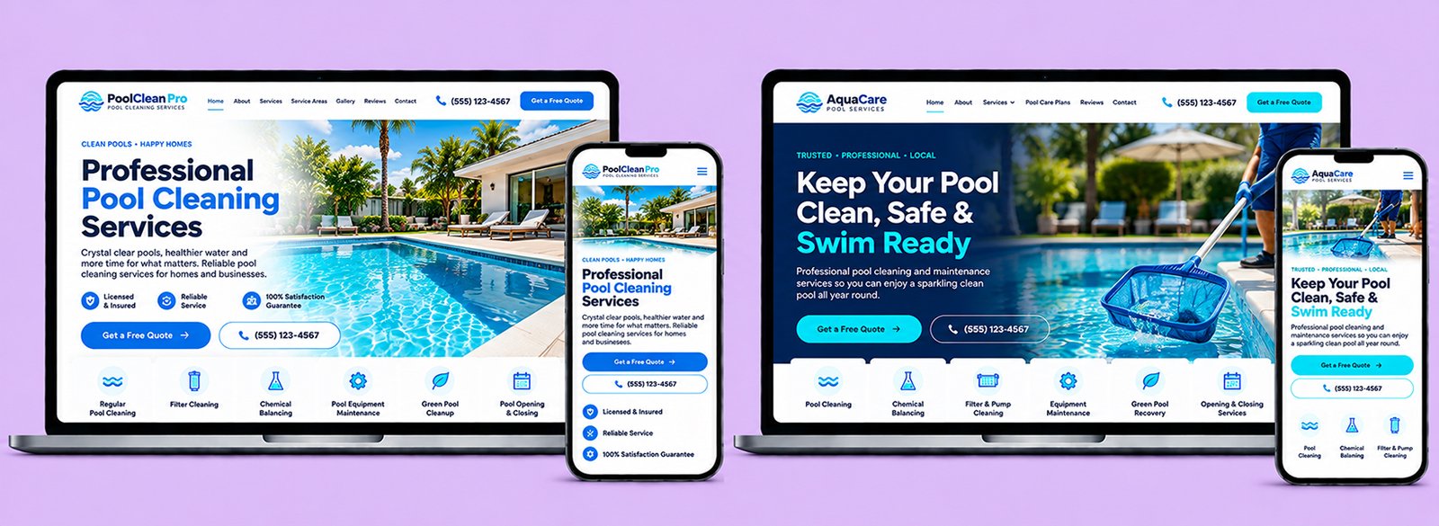 Pool Cleaning Website Design